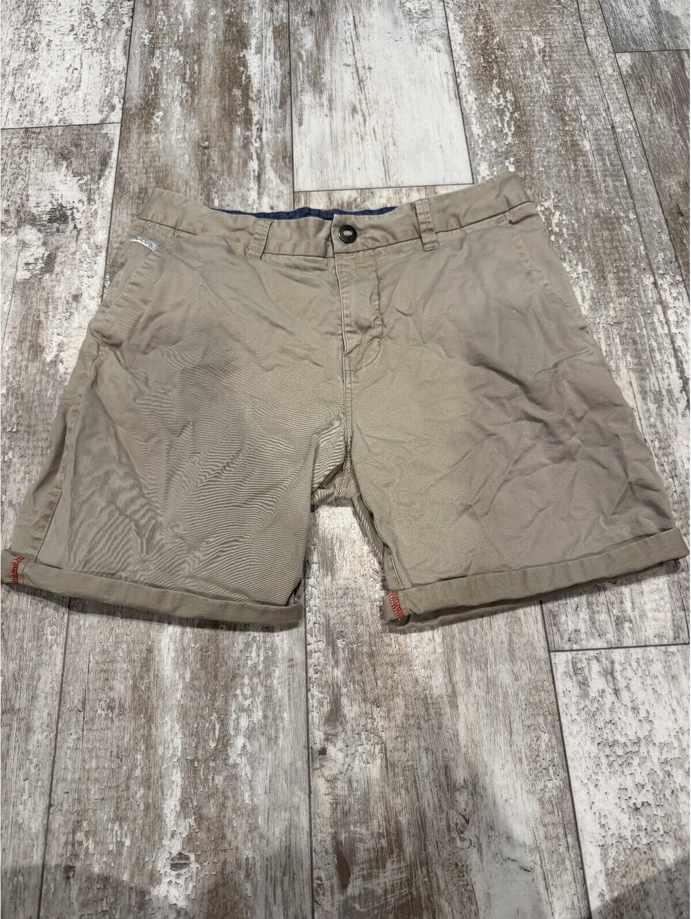Rip Curl 34 Khaki Chino Shorts Tailored Fit Surf